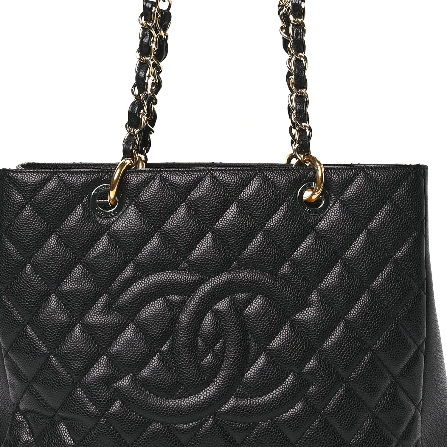 Chanel Caviar Quilted Grand Shopping Tote GST Black 8 of 10