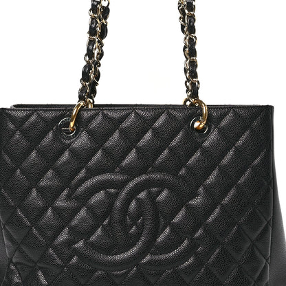 Chanel Caviar Quilted Grand Shopping Tote GST Black 8 of 10