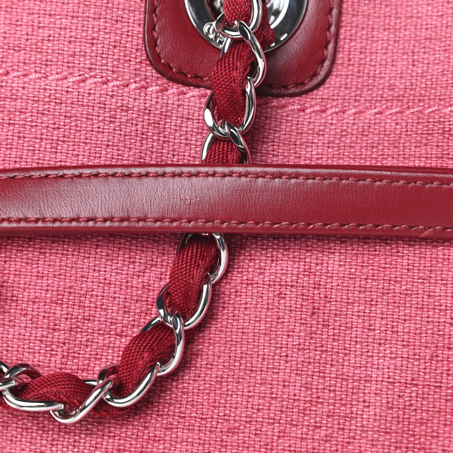Canvas Small Deauville Tote Red