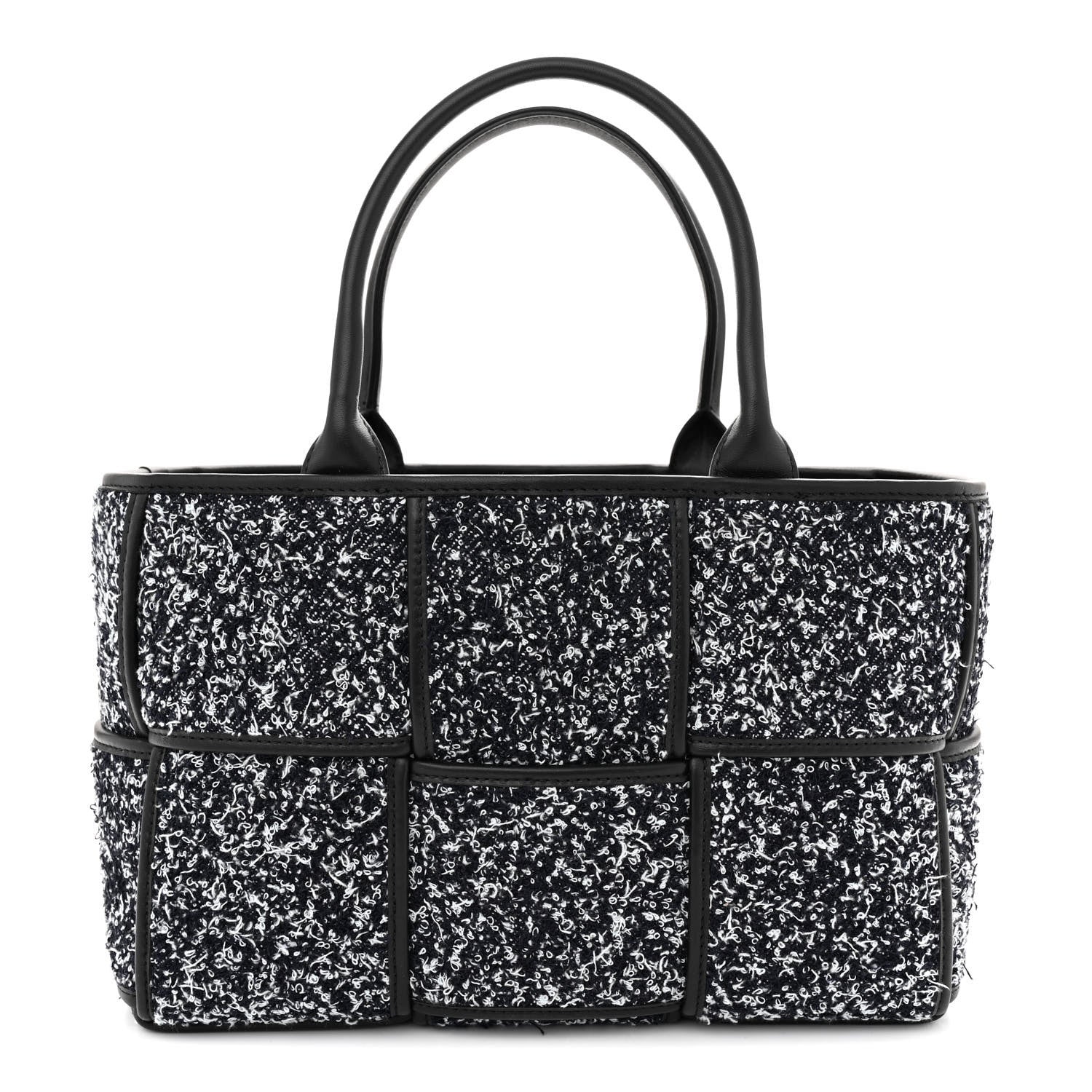 Bottega Veneta Denim Boucle Maxi Intrecciato Small Arco Tote Midnight Blue 1 of 10