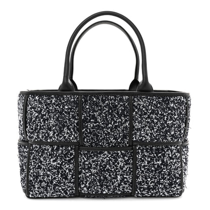 Bottega Veneta Denim Boucle Maxi Intrecciato Small Arco Tote Midnight Blue 1 of 10