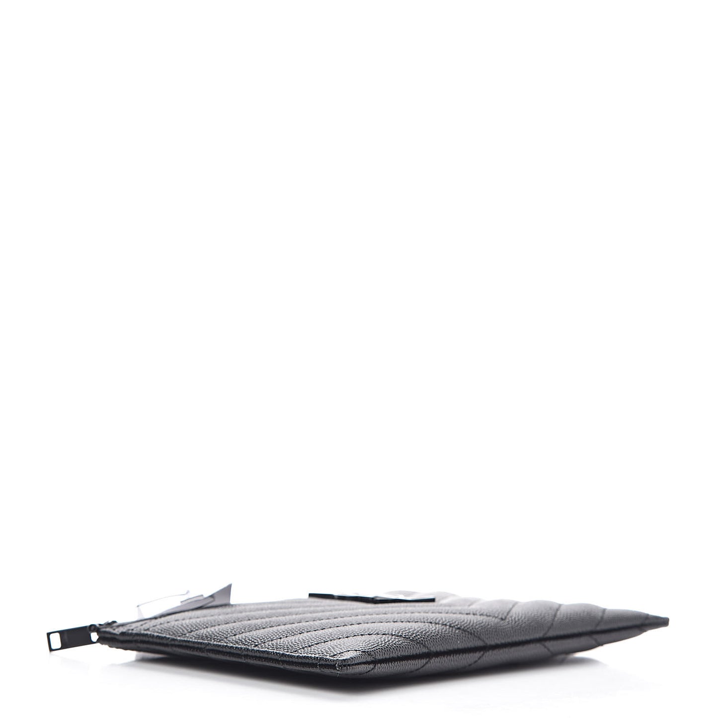 Grain De Poudre Chevron Monogram Bill Pouch Black