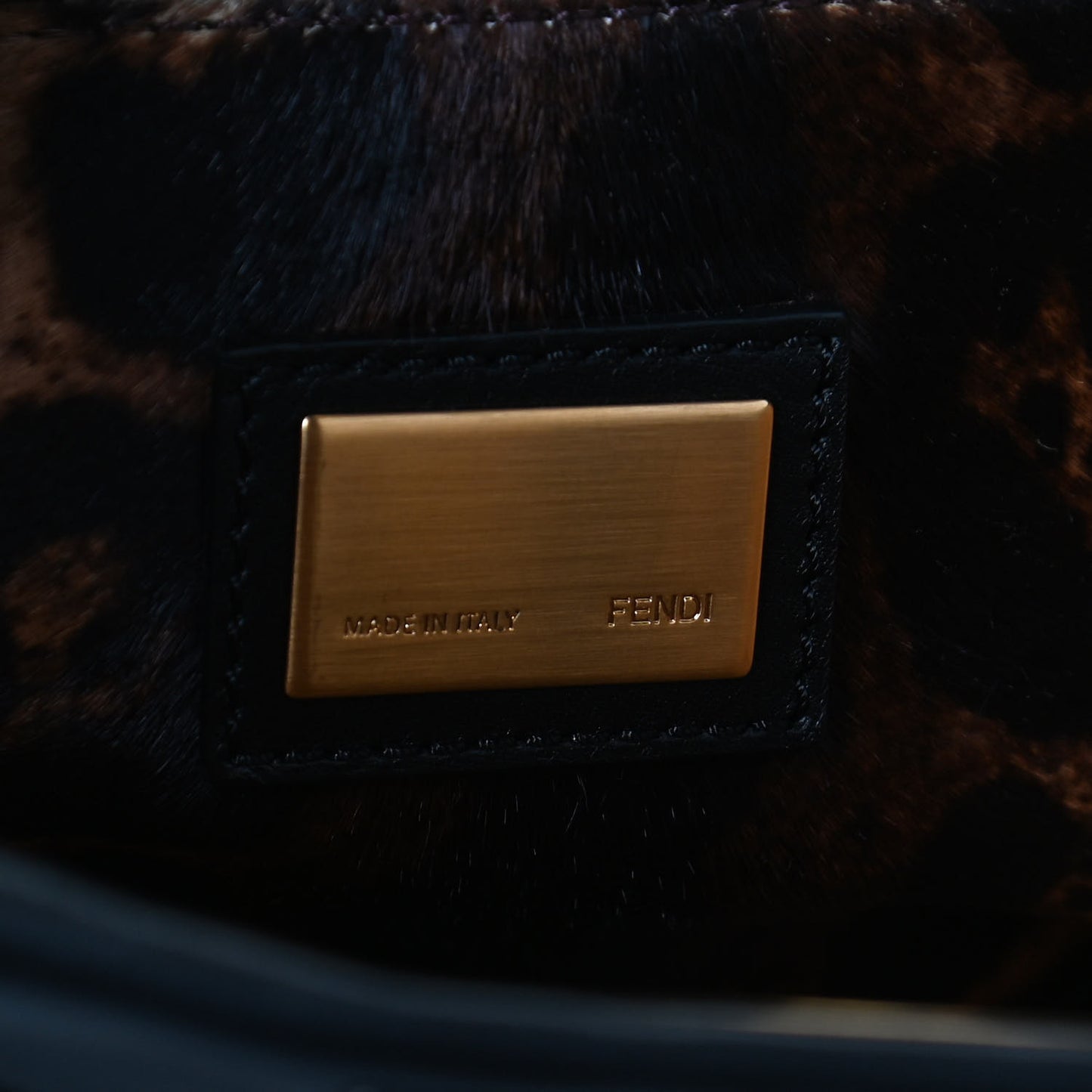 Calfskin Calf Hair Leopard Print Large Peekaboo Iconic Satchel Black