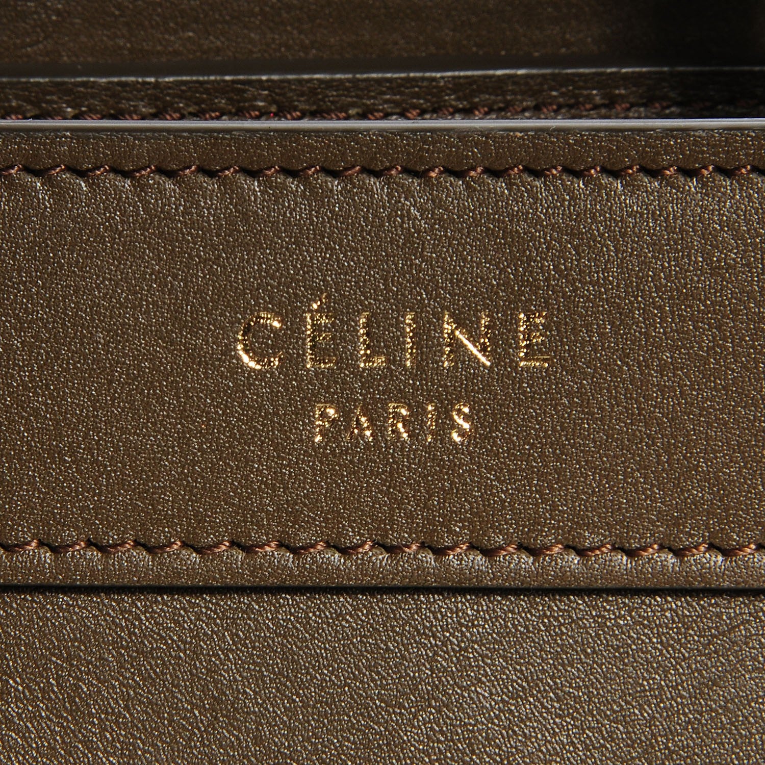 Celine Smooth Calfskin Nano Luggage Khaki 6 of 9