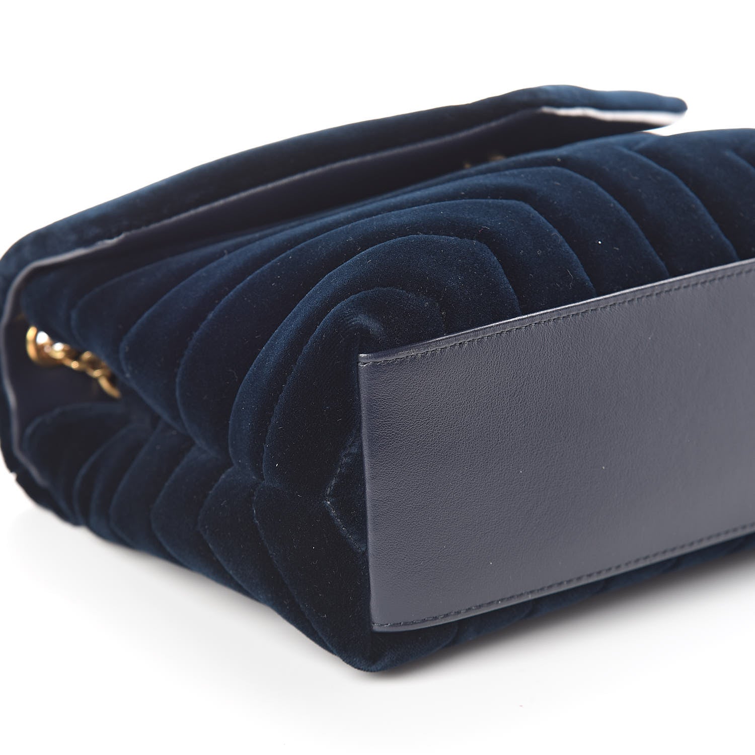Saint Laurent Velvet Y Quilted Monogram Small Loulou Chain Satchel Medium Blue 7 of 8