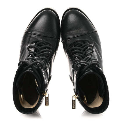 Jimmy Choo Calfskin Combat Boots 36.5 Black 2 of 14
