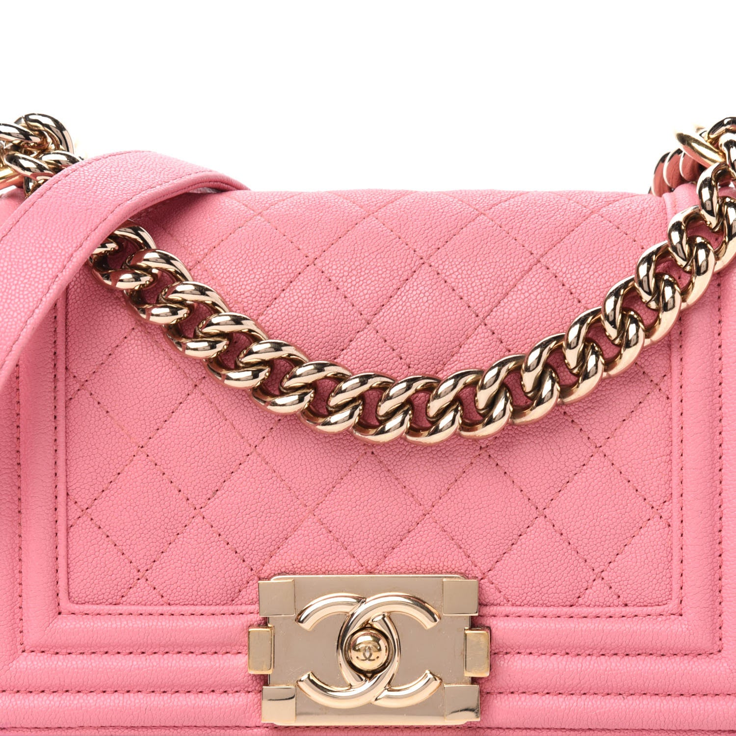 Chanel Caviar Quilted Small Boy Flap Pink 13 of 13