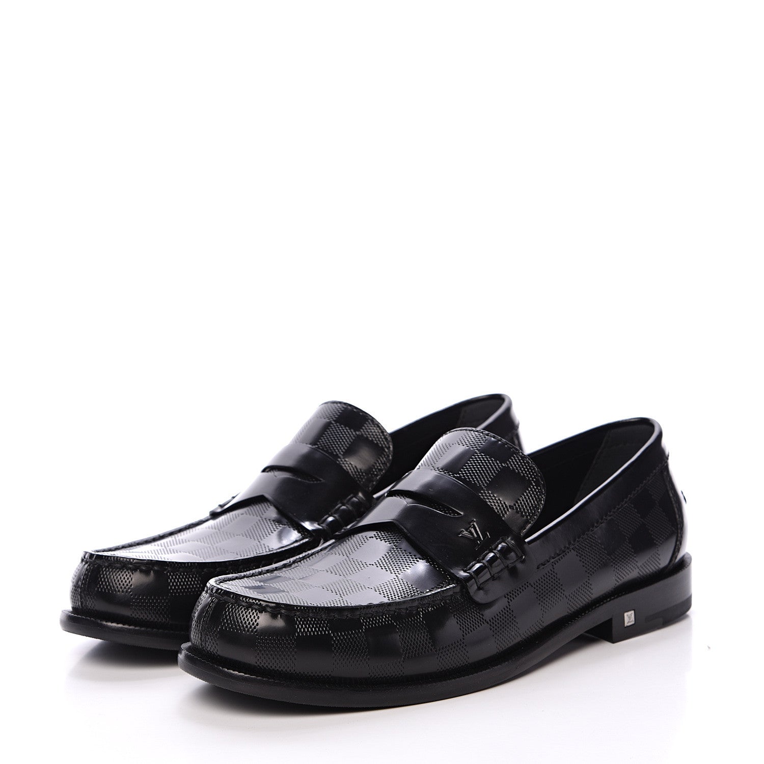 Louis Vuitton Damier Infini Graduation Loafers 6.5 Black 3 of 7