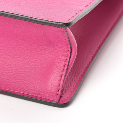 Fendi Vitello Dolce Fox Fur Monster Eyes Mini 2Jours Pouch Magenta 9 of 9