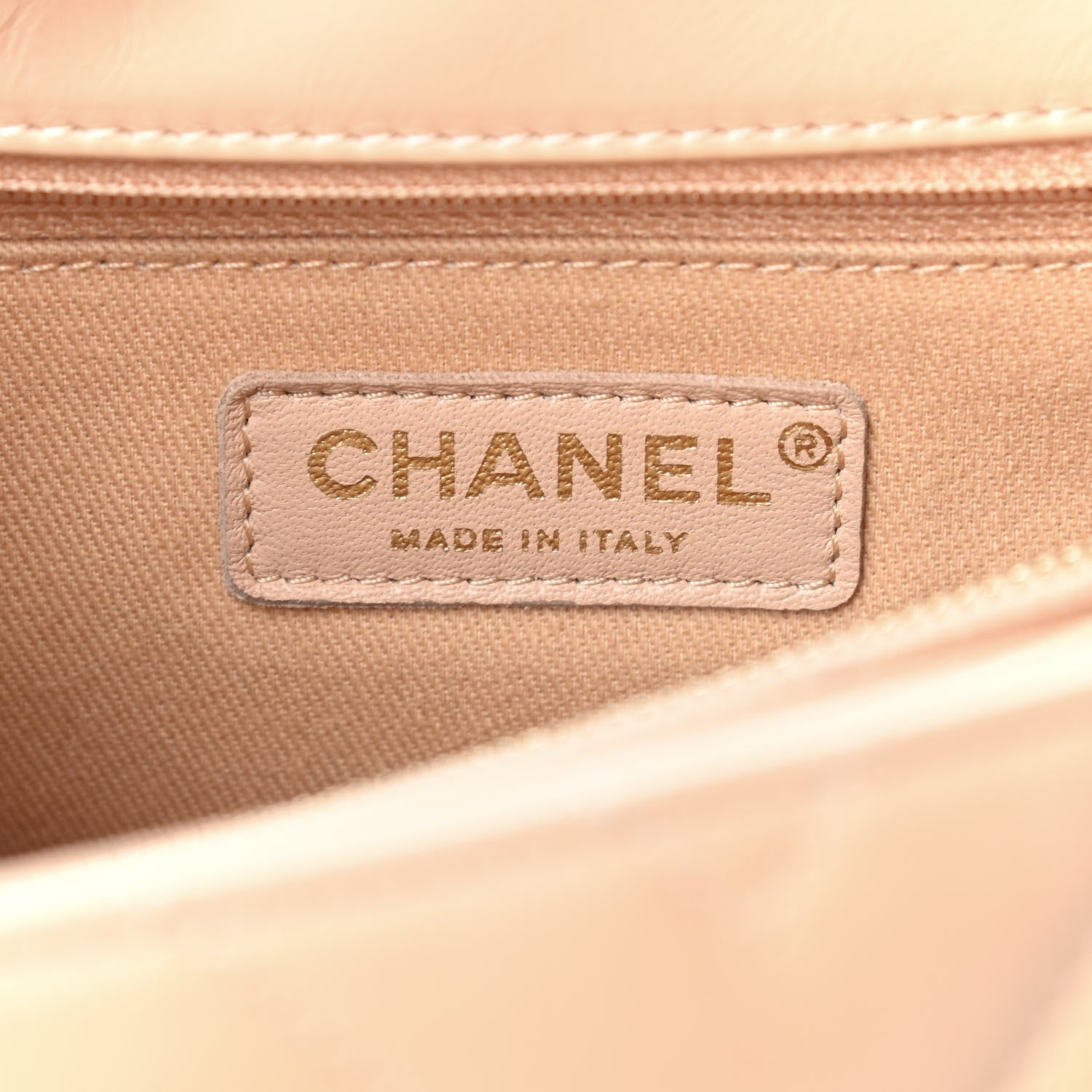 Chanel Calfskin Chevron Quilted Medium Coco Handle Flap Beige 6 of 13