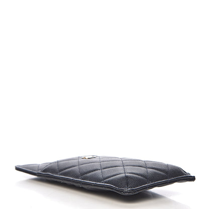 Chanel Caviar Quilted Classic Flat Wallet Pouch Navy 4 of 7