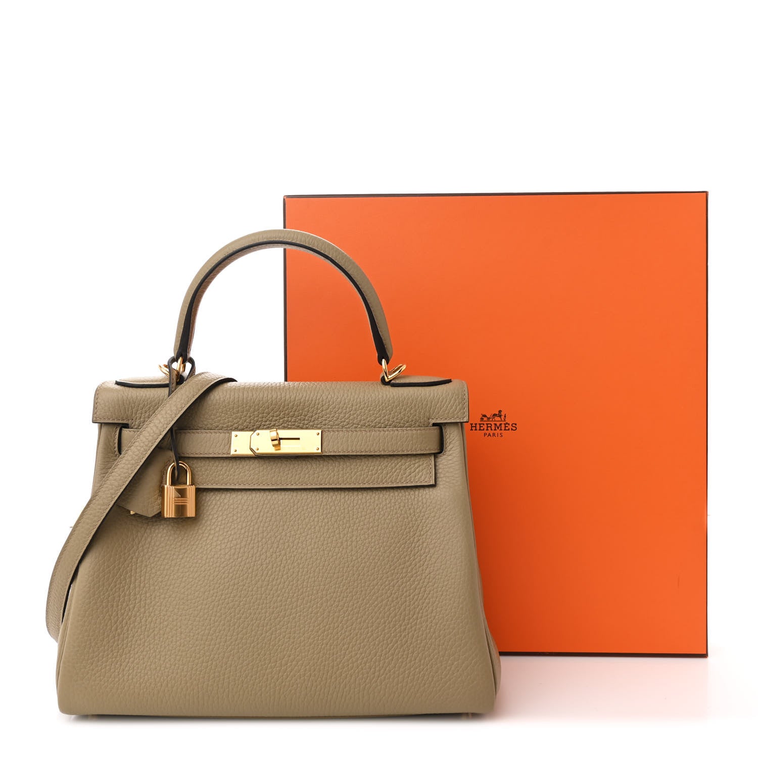 Hermes Taurillon Clemence Kelly Retourne 28 Beige Marfa 11 of 11