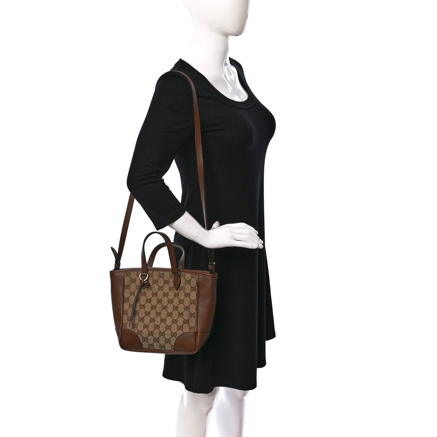 Gucci Monogram Small Bree Tote Beige Tabacco 2 of 9