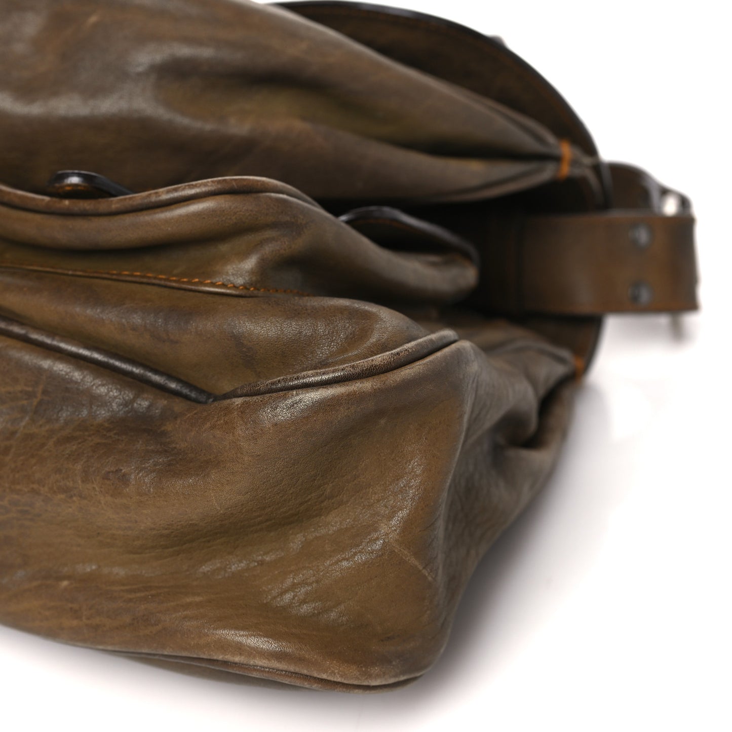 Calfskin Gaucho Double Saddle Bag Brown