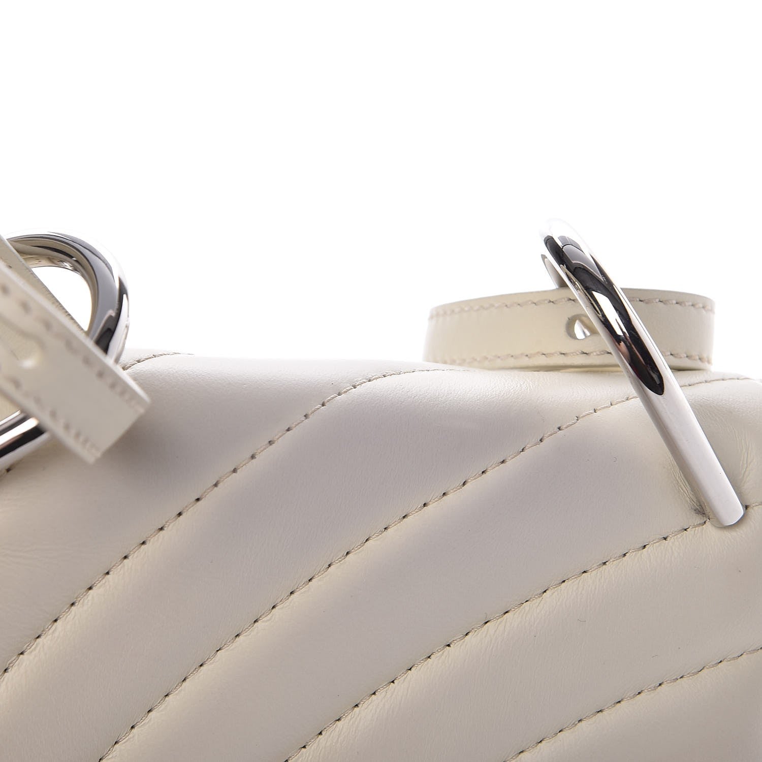 Chloe Calfskin Quilted Mini Drew Bijou Shoulder Bag Natural White 8 of 8