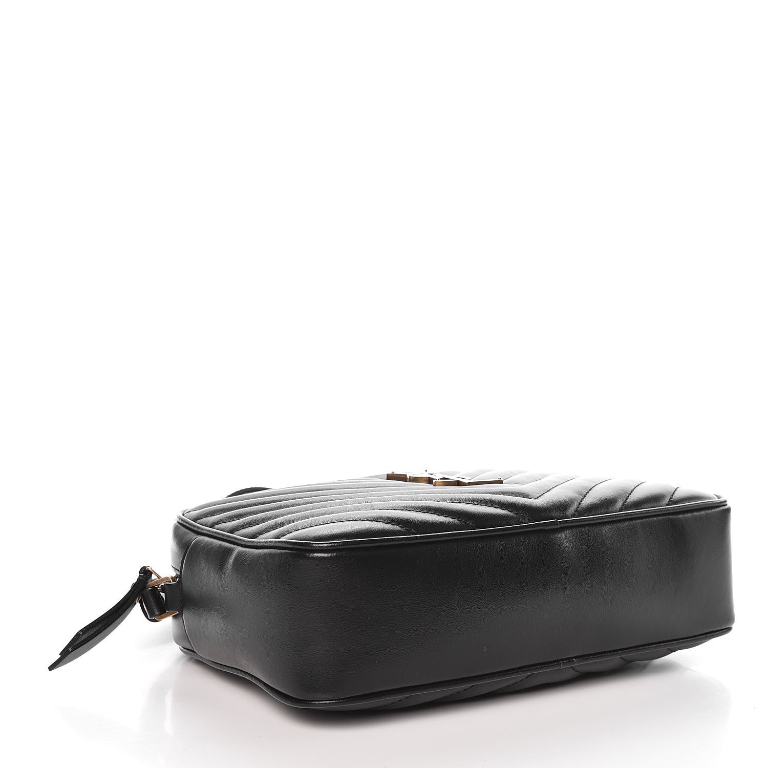 Saint Laurent Calfskin Matelasse Monogram Lou Camera Bag Black 4 of 10