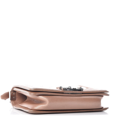 Chanel Metallic Calfskin Quilted Small Boy Flap Light Brown 4 of 12