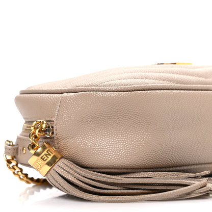 Saint Laurent Grain De Poudre Matelasse Monogram Mini Lou Camera Bag Dark Beige 9 of 12