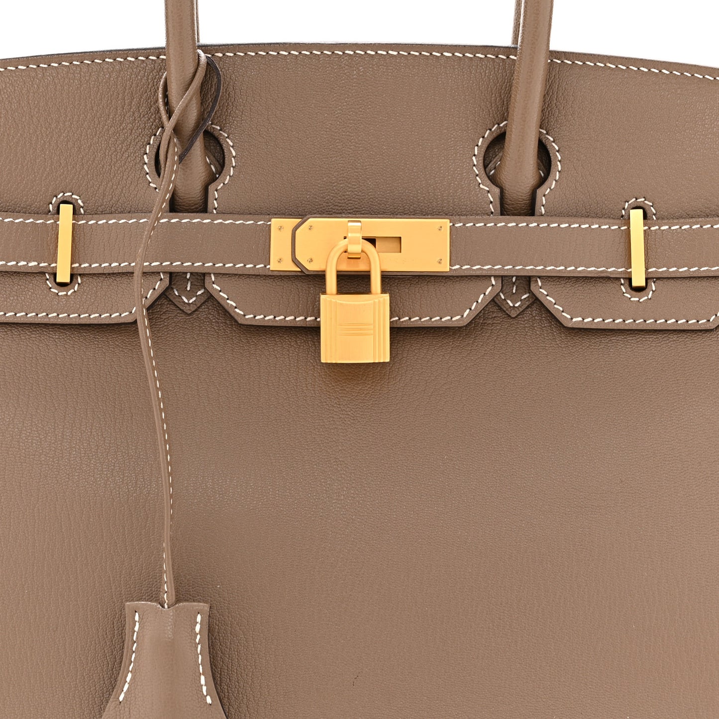 Chevre Mysore Horseshoe Birkin 30 Etoupe Blue Saphir