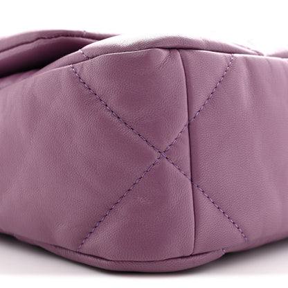 Chanel Goatskin Quilted Medium Chanel 19 Flap Violet Purple 9 of 10