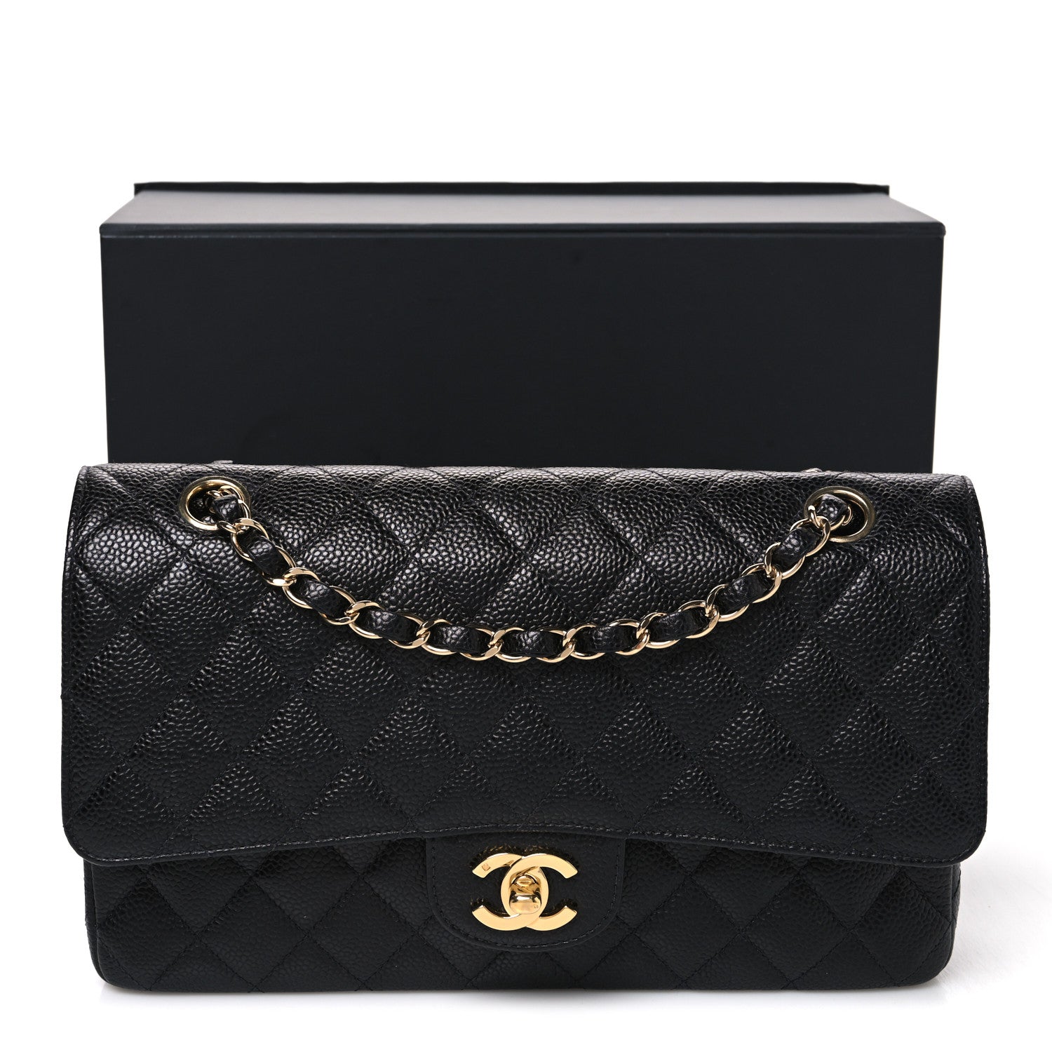 Chanel Caviar Quilted Medium Double Flap Black 10 of 10
