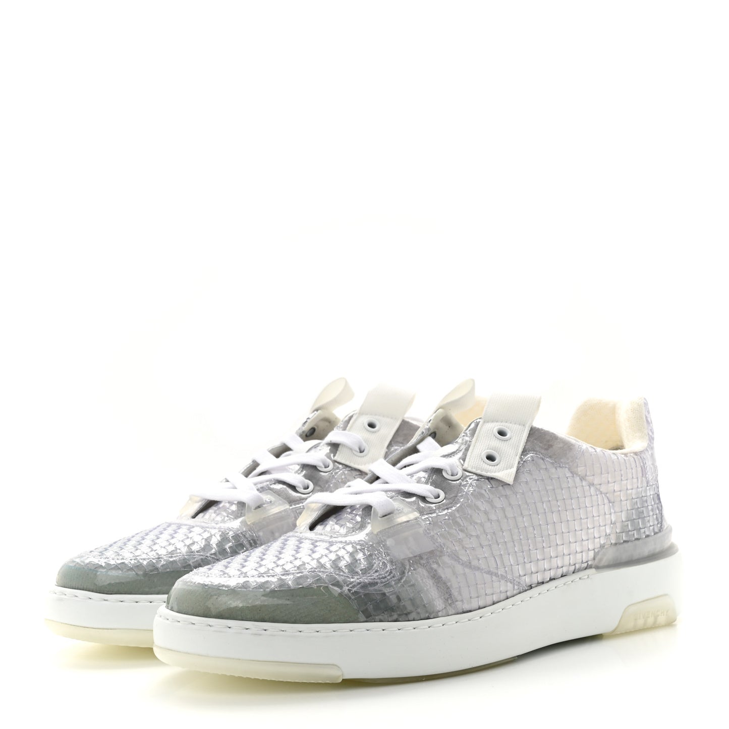 PVC Canvas Transparent Wing Sneakers 45 Off White