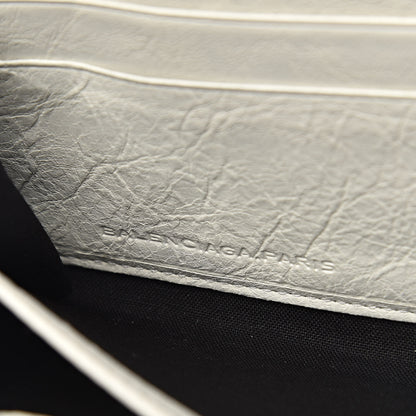 Balenciaga Agneau Giant 12 Silver Hardware Continental Zip Around Wallet White 6 of 7