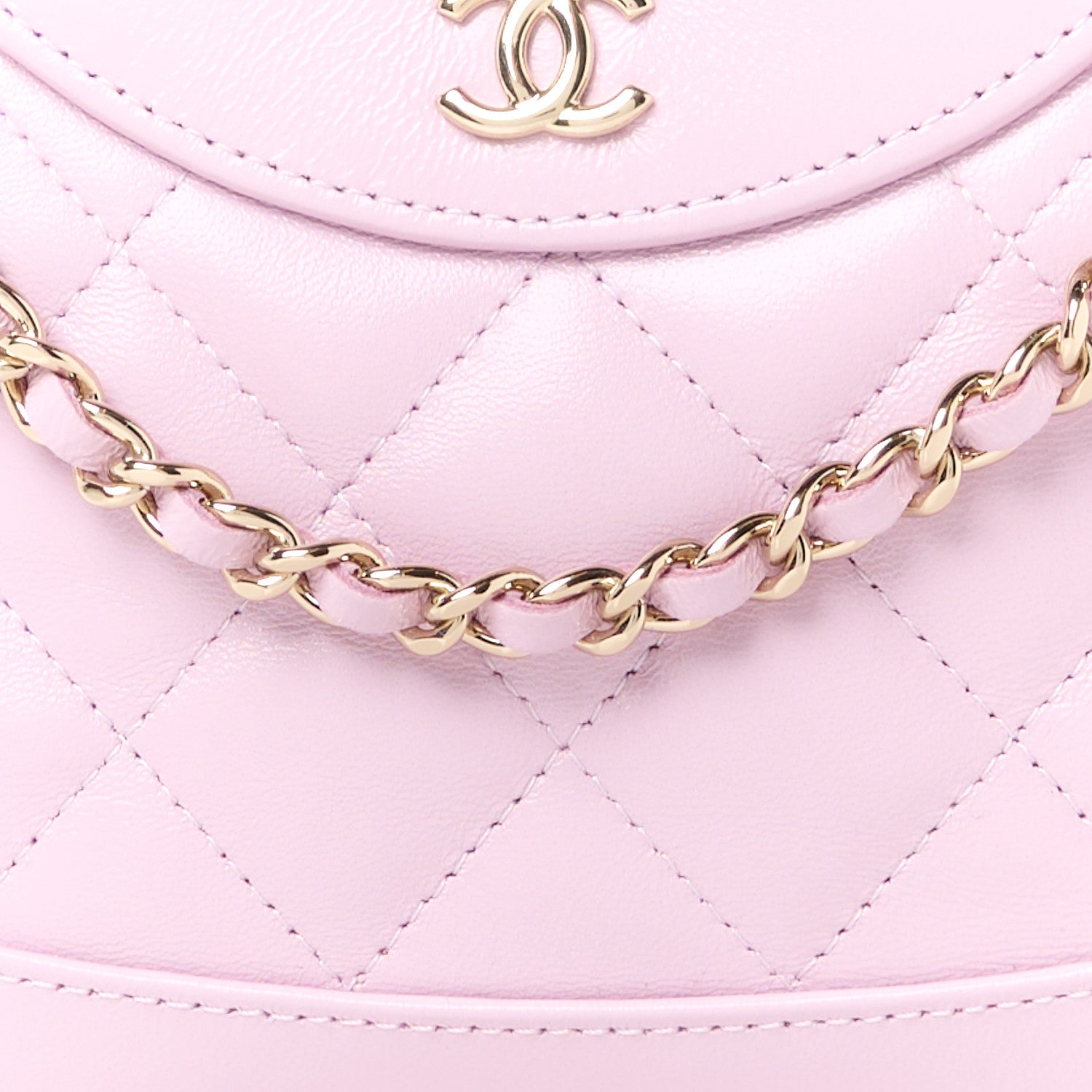 Chanel Shiny Crumpled Calfskin Quilted Nano 31 Shopping Bag Light Pink 8 of 11