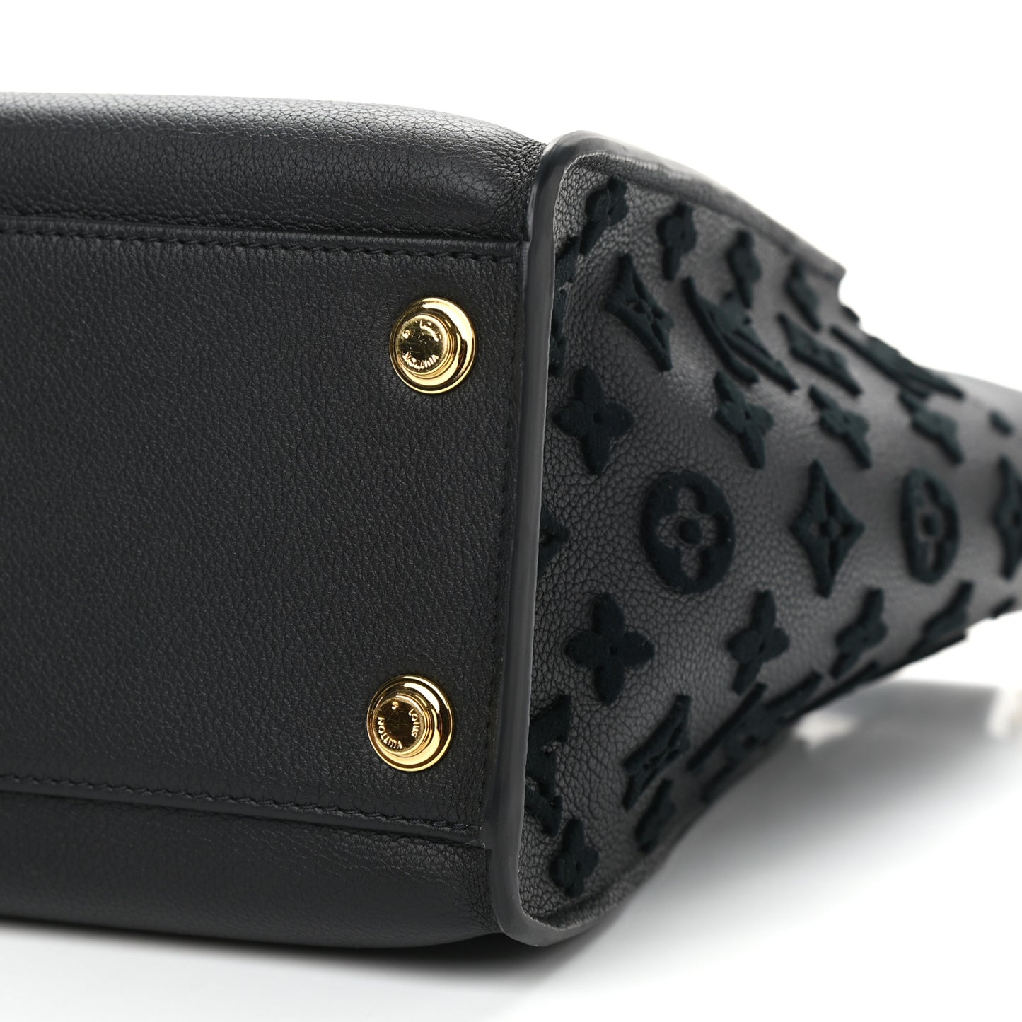 Calfskin Monogram Tufting On My Side Black