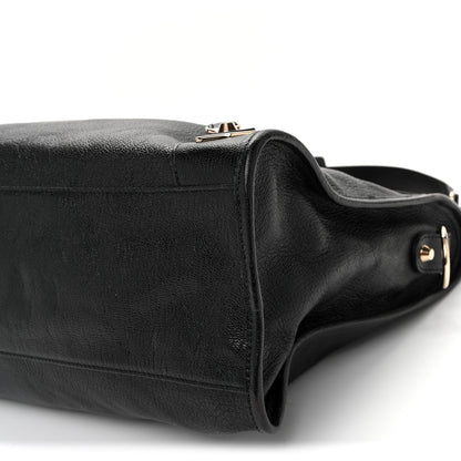 Balenciaga Chevre Gold Metallic Edge Hardware City Black Black 11 of 12