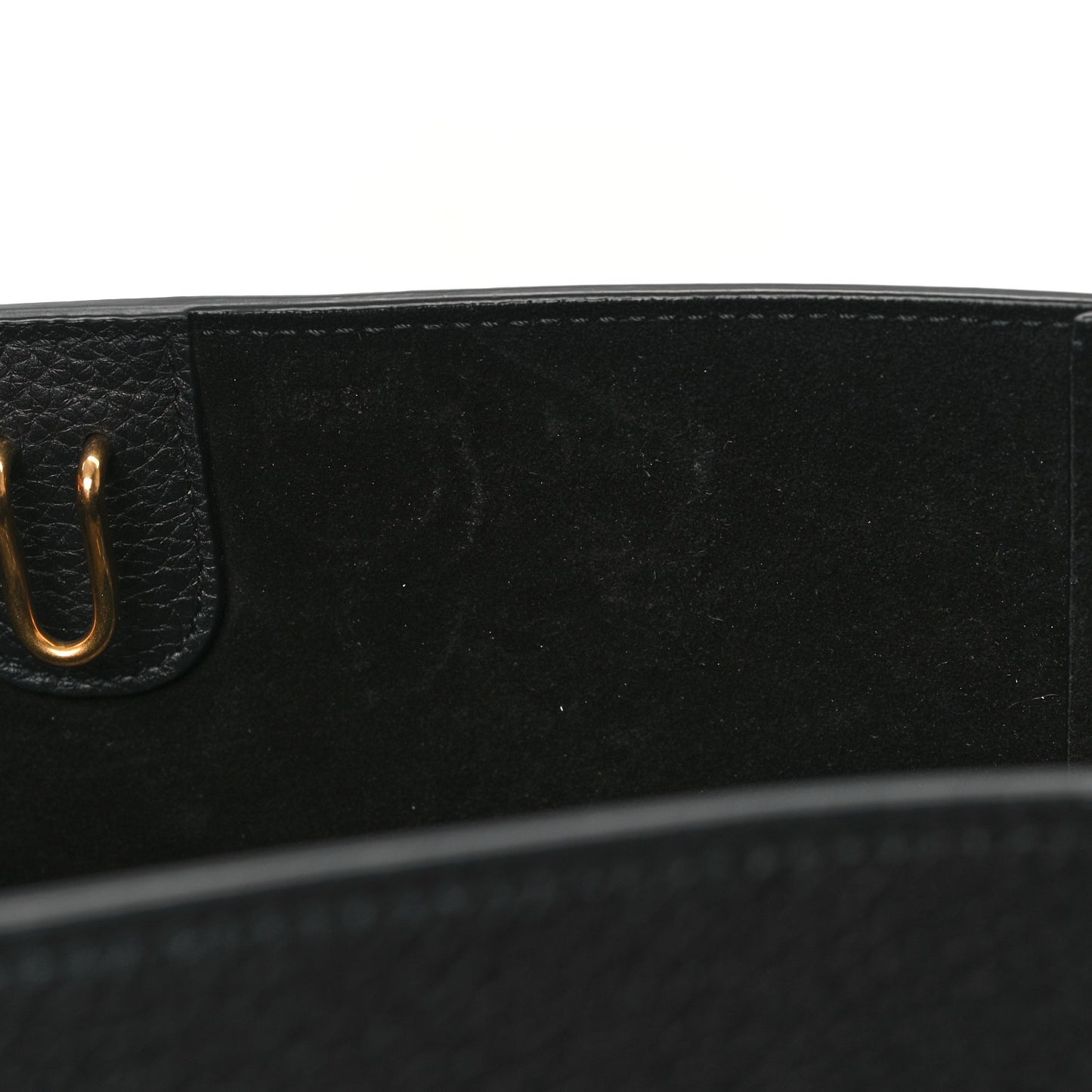 Soft Grained Calfskin Sangle Bucket Bag Black