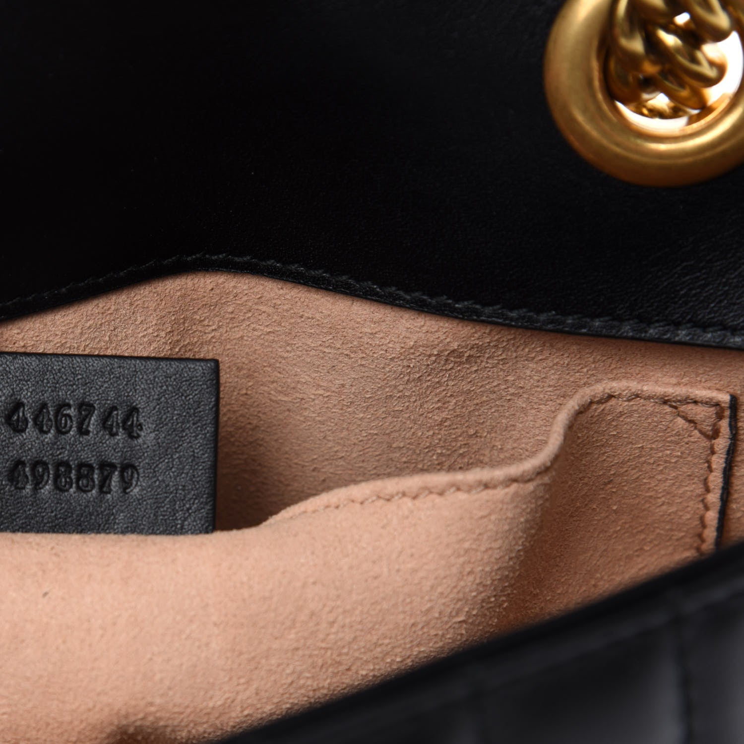 Gucci Calfskin Matelasse Studded Mini Pearly GG Marmont Shoulder Bag Black 9 of 11