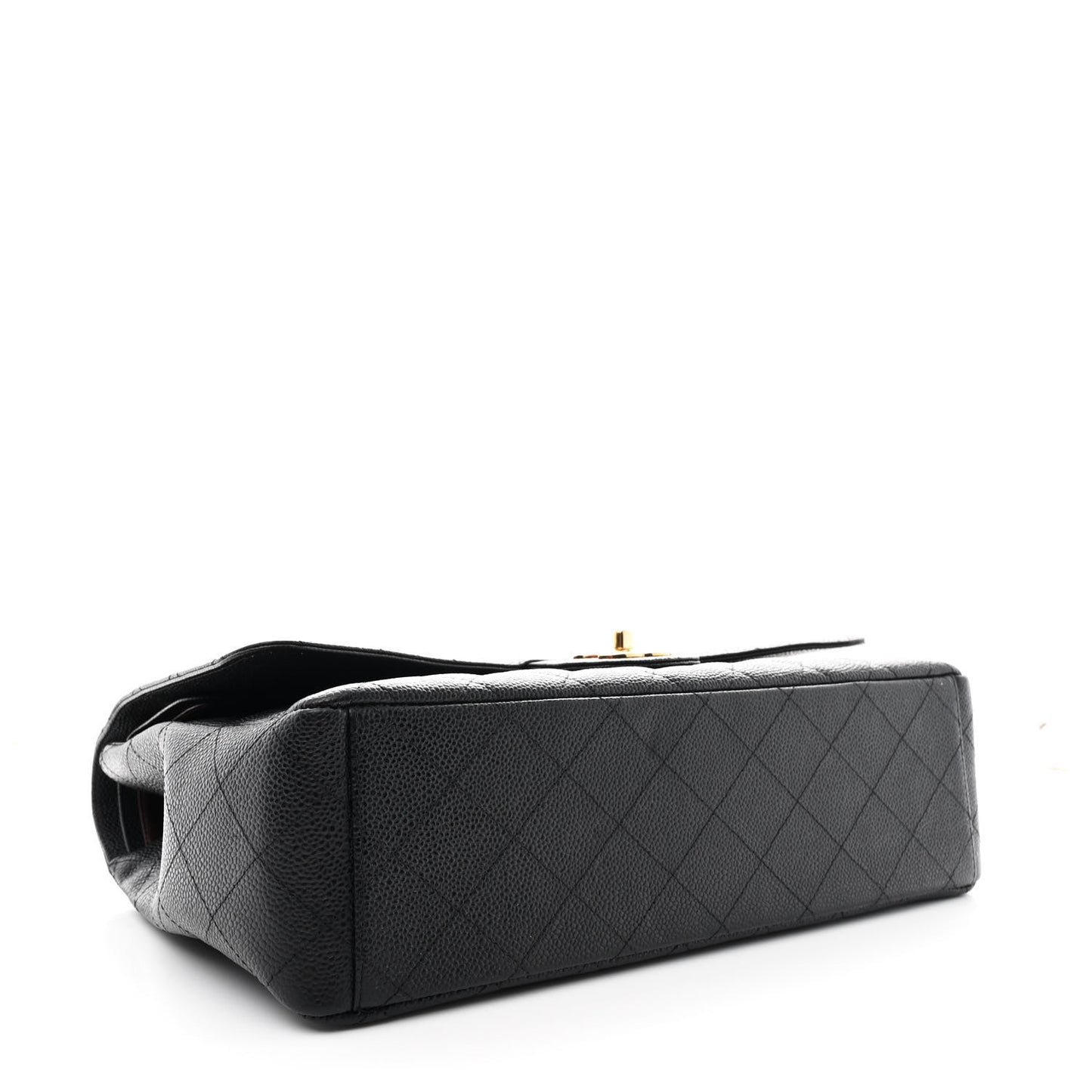 Caviar Quilted Maxi Double Flap Black