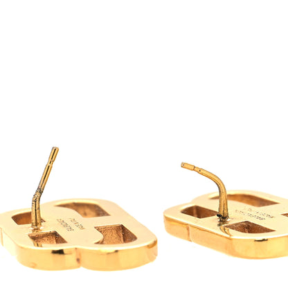 Balenciaga Metal BB Logo Earrings Gold 5 of 5