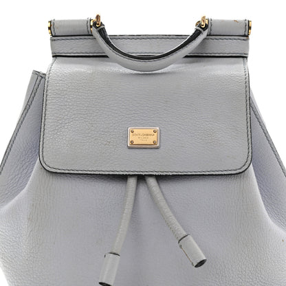Dolce & Gabbana Pebbled Calfskin Sicily Backpack Light Blue 7 of 16