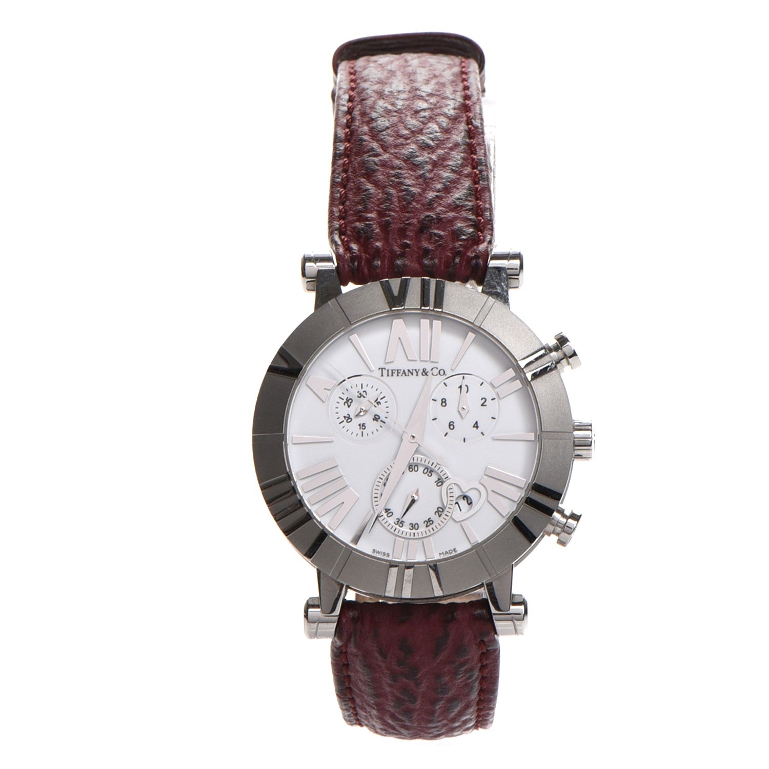 Tiffany Stainless Steel Calfskin 36mm Atlas Chronograph Quartz Watch 1 of 15