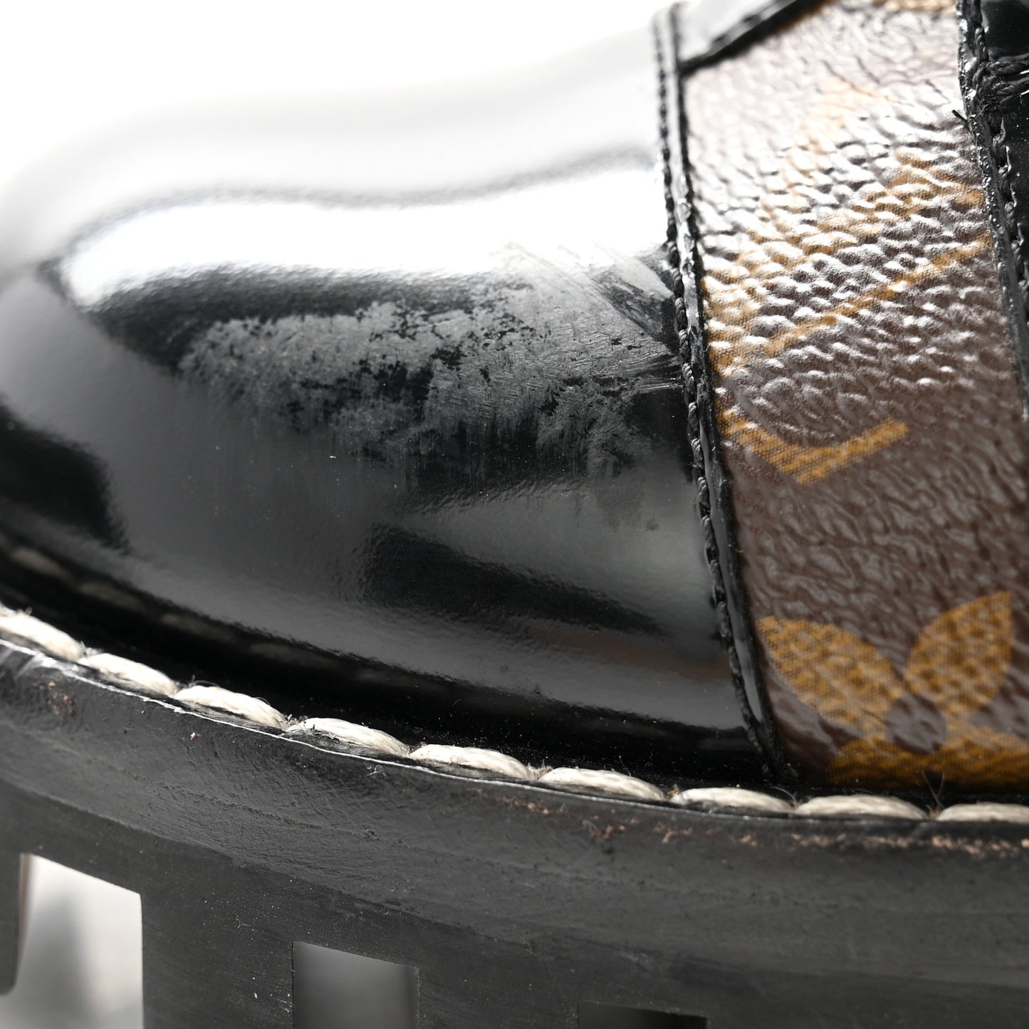 Patent Calfskin Monogram Star Trail Ankle Boots 35 Black