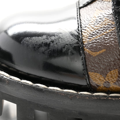Louis Vuitton Patent Calfskin Monogram Star Trail Ankle Boots 35 Black 8 of 8