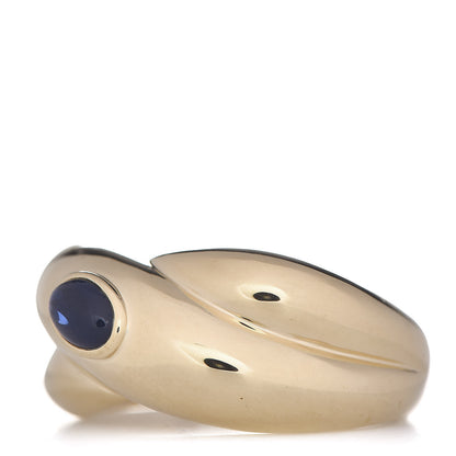 Cartier 18K Yellow Gold Blue Sapphire Colisee Ring 58 8.25 3 of 6