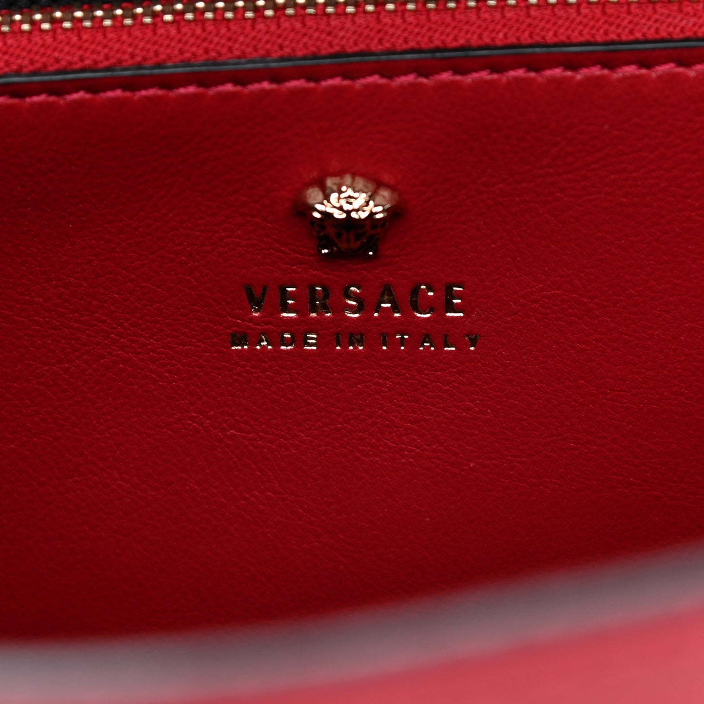 Metallic Grained Calfskin Palazzo Empire Bag Gold Red Black