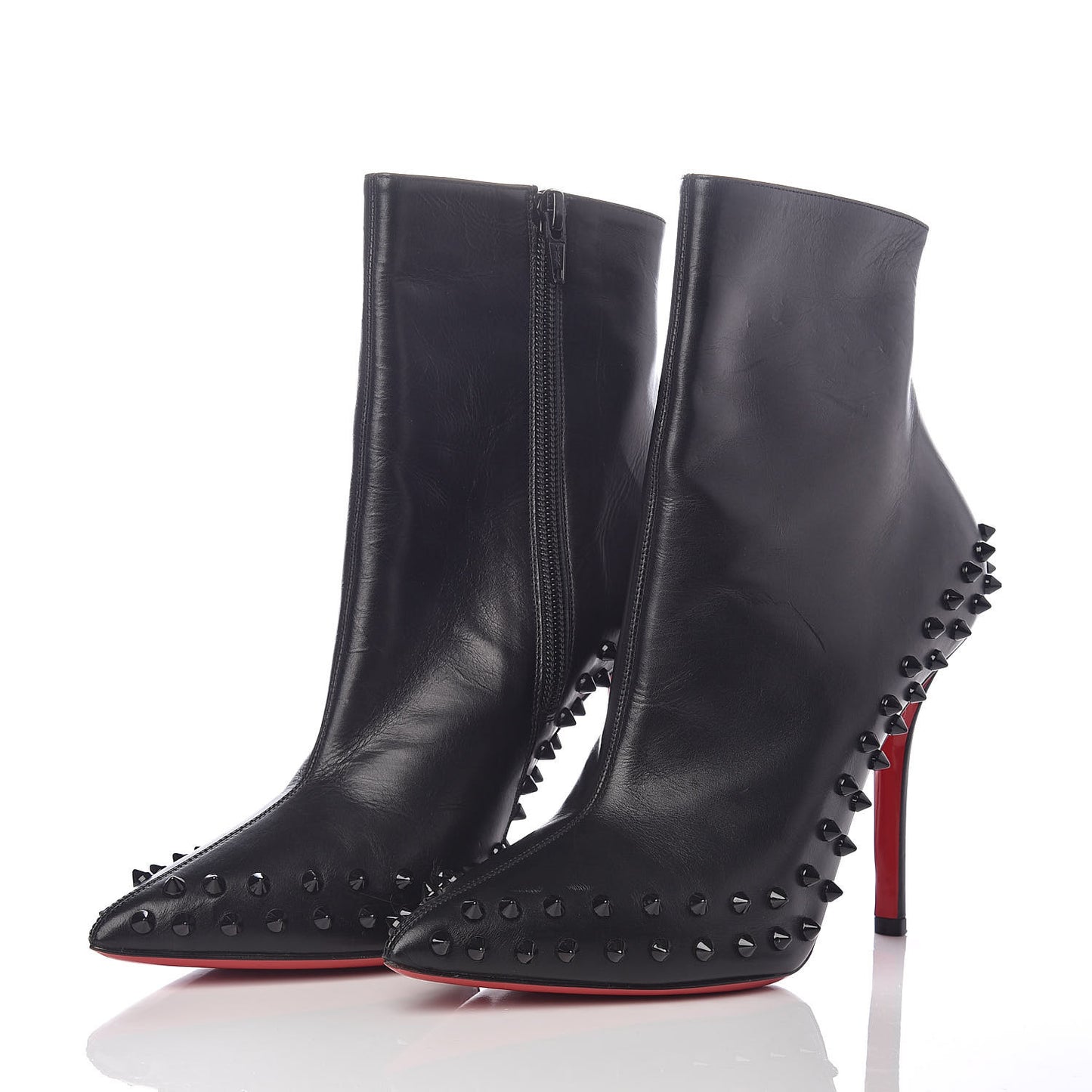 Calfskin Willetta 100 Ankle Boots 37.5 Black