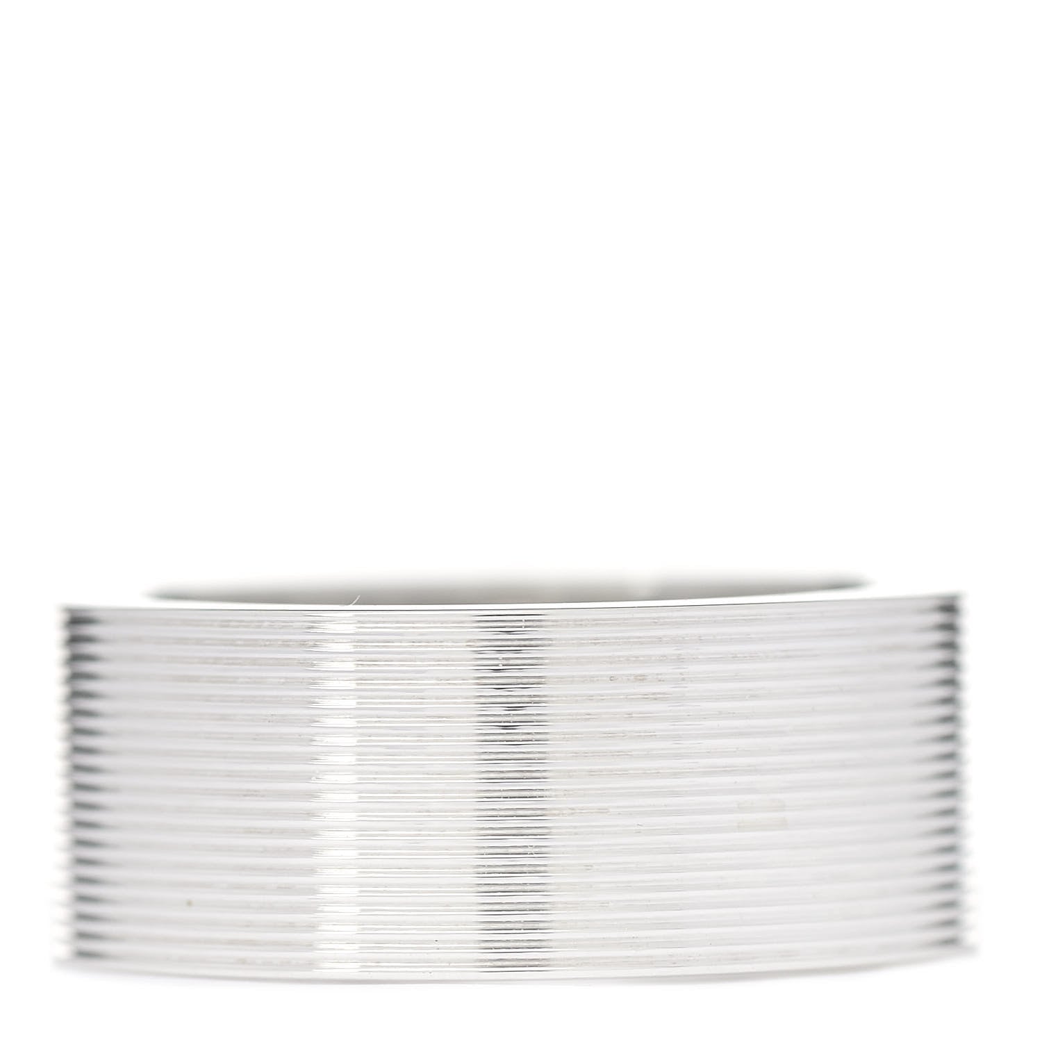 Gucci Sterling Silver 8mm Signature Band Ring 52 6 3 of 6