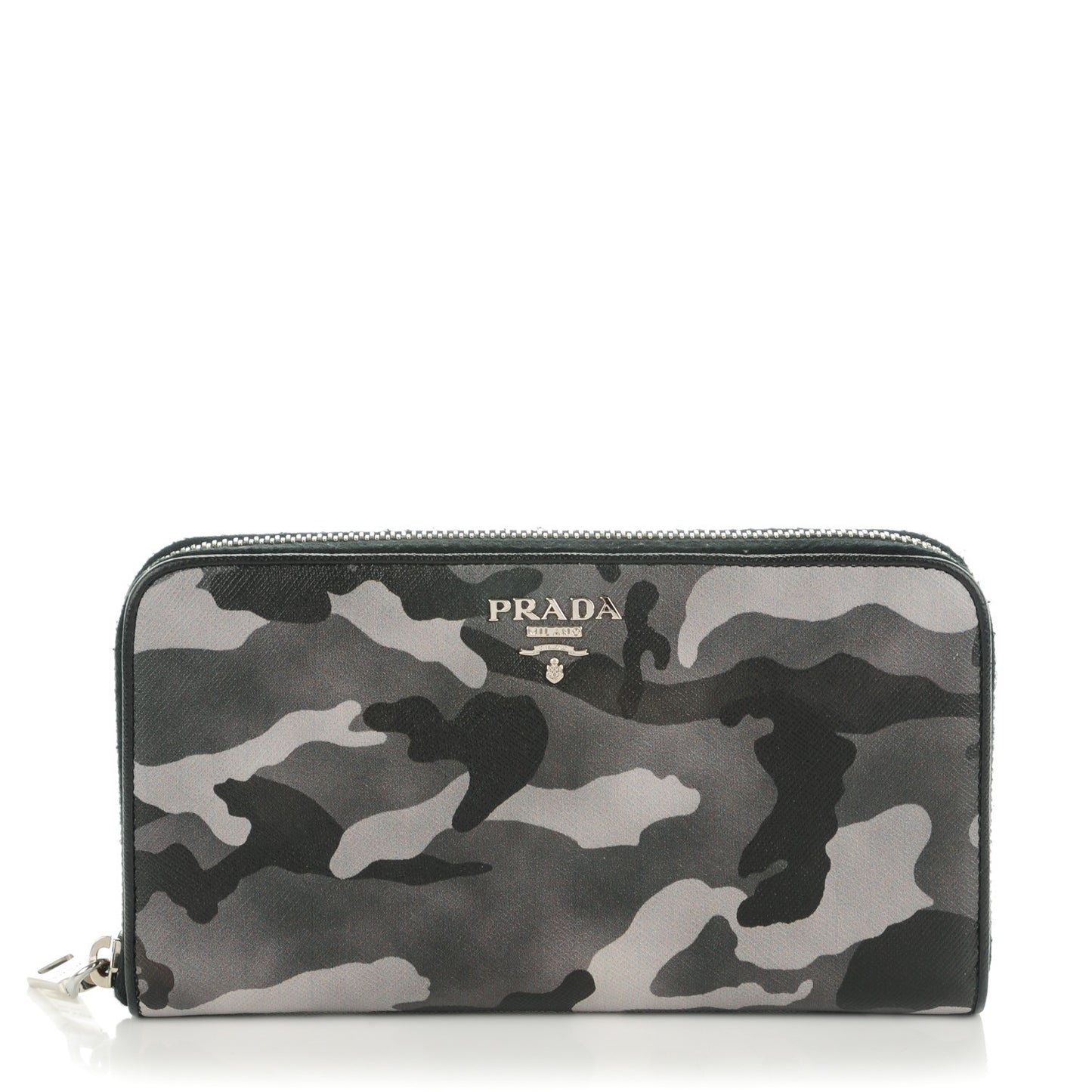 Saffiano Camouflage Print Zip Around Wallet Marmo Dis Camouflage