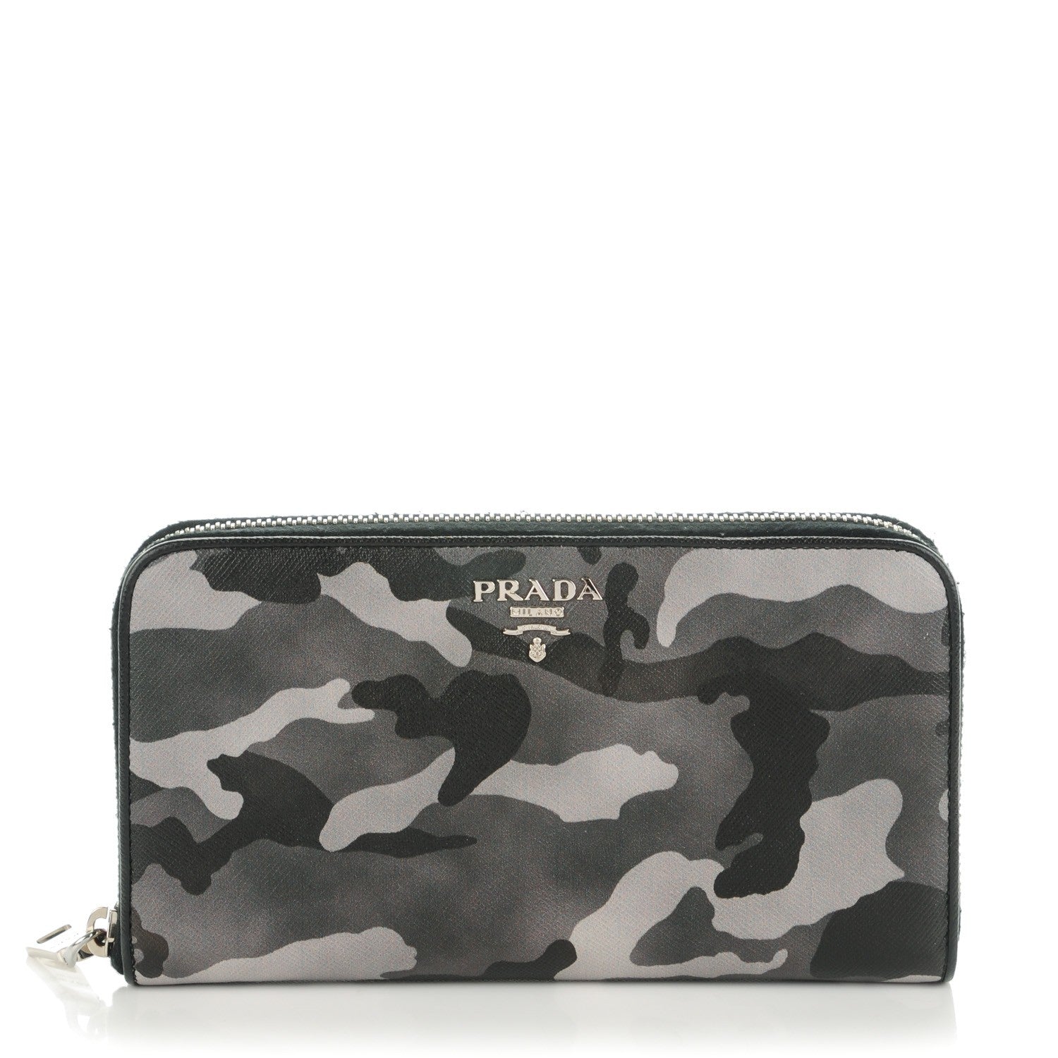 Prada Saffiano Camouflage Print Zip Around Wallet Marmo Dis Camouflage 1 of 8