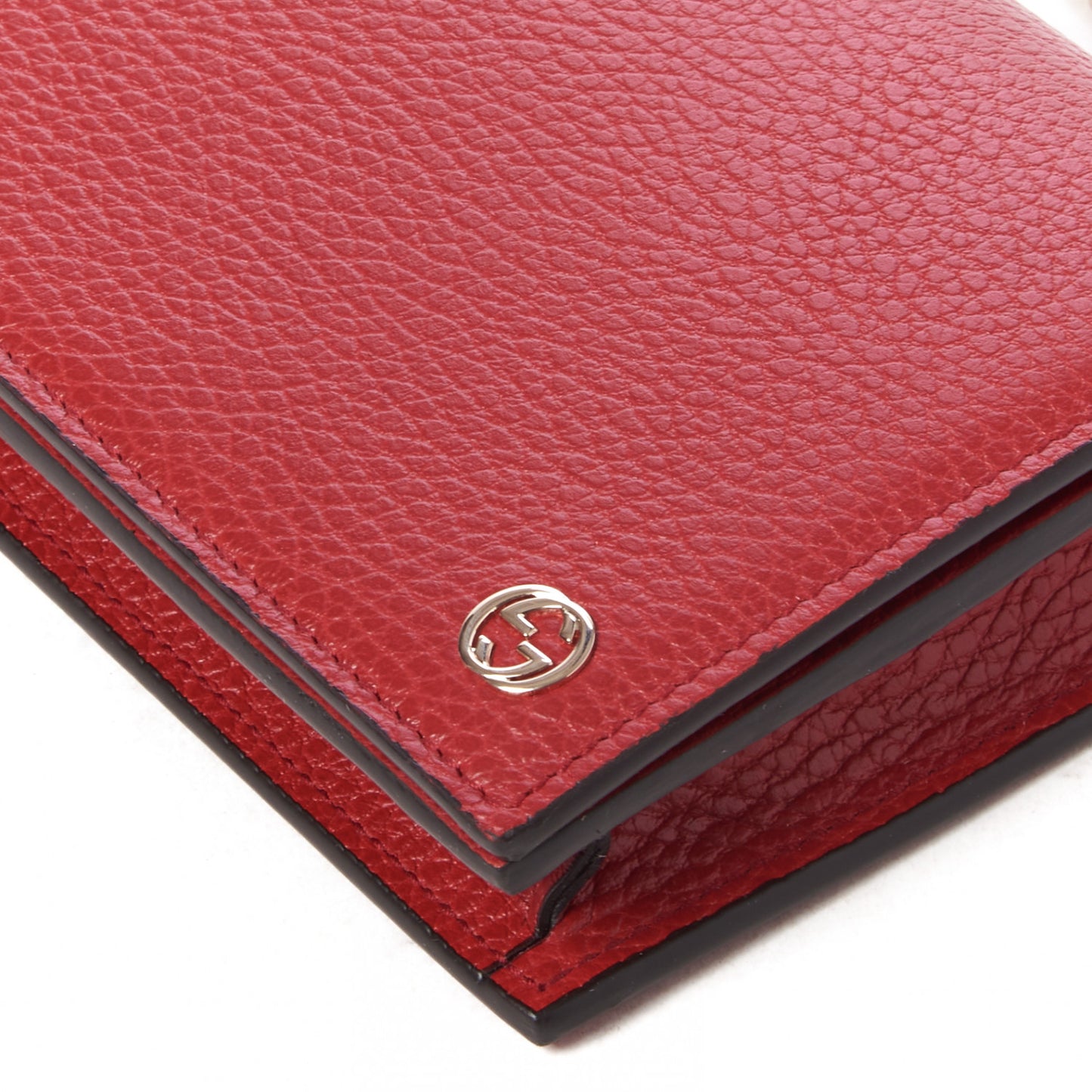Dollar Calfskin Medium Betty Chain Wallet Tabasco