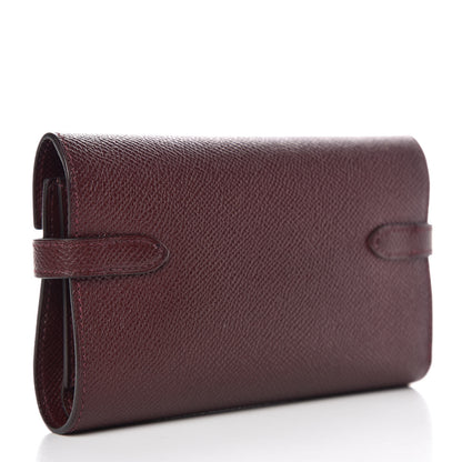 Hermes Epsom Medium Kelly Wallet Bordeaux 3 of 8