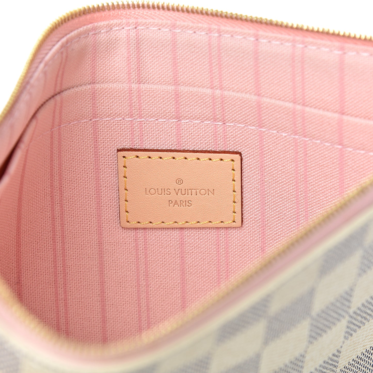 Damier Azur Neverfull MM GM Pochette Rose Ballerine
