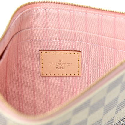 Louis Vuitton Damier Azur Neverfull MM GM Pochette Rose Ballerine 5 of 10