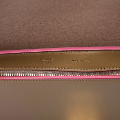 Celine Smooth Calfskin Small Bicolor Trapeze Taupe Fuchsia 7 of 14