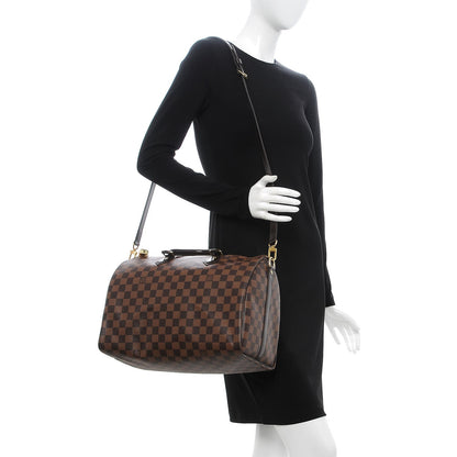 Louis Vuitton Damier Ebene Speedy Bandouliere 35 2 of 9